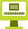 computer and barcode